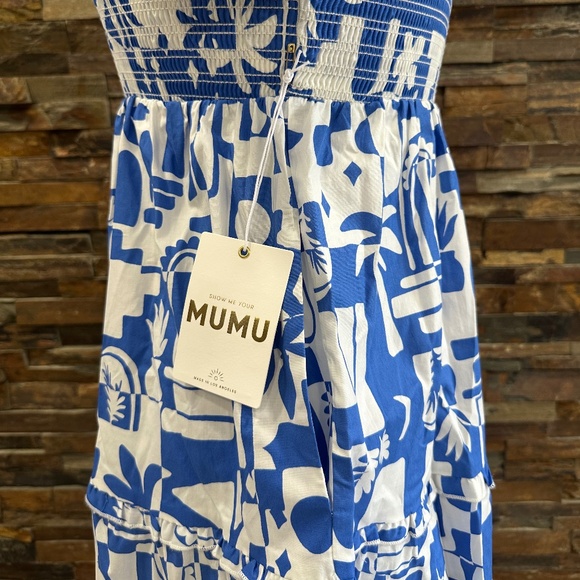 SHOW ME YOUR MUMU Revolve Afternoon Tea Dress In Santorini Escape - Picture 8 of 13